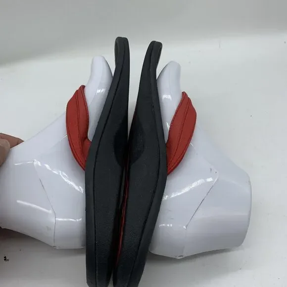 OluKai Sandals Womens Size 9 Red Flip Flop Cushioned Comfort Beach Synthetic - Picture 5 of 10